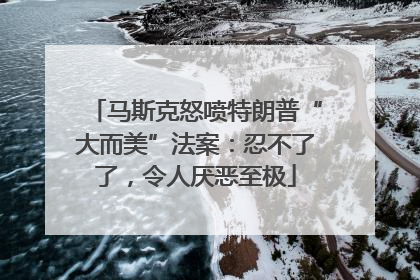 马斯克怒喷特朗普“大而美”法案：忍不了了，令人厌恶至极