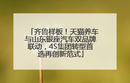 齐鲁样板！天猫养车与山东银座汽车双品牌联动，4S集团转型首选再创新范式