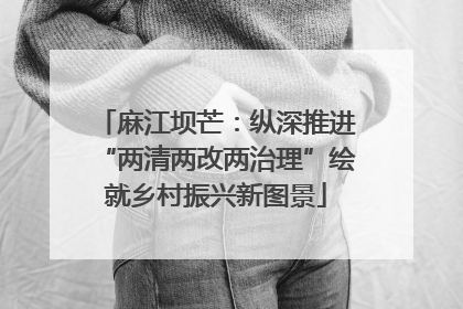 麻江坝芒：纵深推进“两清两改两治理”绘就乡村振兴新图景