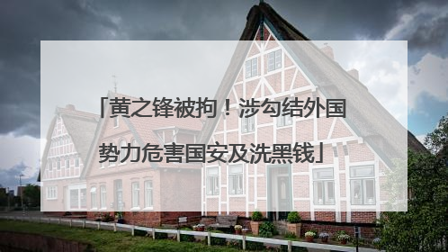 黄之锋被拘！涉勾结外国势力危害国安及洗黑钱