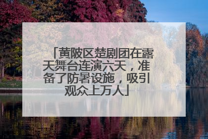 黄陂区楚剧团在露天舞台连演六天，准备了防暑设施，吸引观众上万人