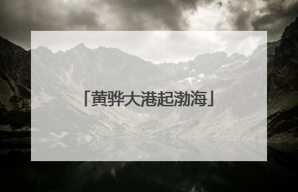 黄骅大港起渤海