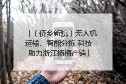 （侨乡新貌）无人机运输、智能分拣 科技助力浙江杨梅产销