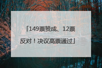 149票赞成、12票反对！决议高票通过