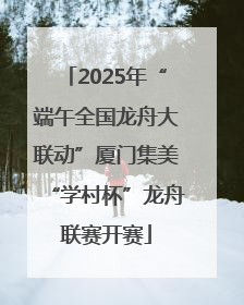 2025年“端午全国龙舟大联动”厦门集美“学村杯”龙舟联赛开赛
