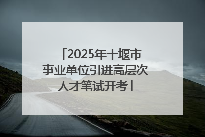 2025年十堰市事业单位引进高层次人才笔试开考