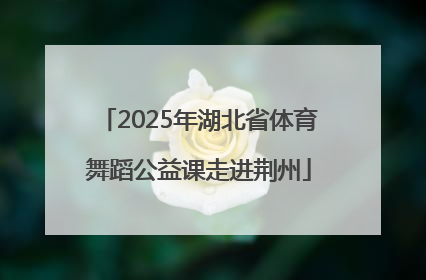2025年湖北省体育舞蹈公益课走进荆州