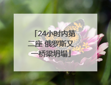 24小时内第二座 俄罗斯又一桥梁坍塌