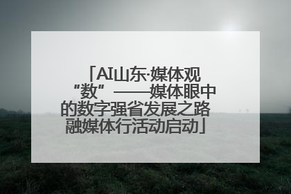 AI山东·媒体观“数”——媒体眼中的数字强省发展之路融媒体行活动启动