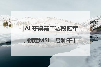 AL夺得第二赛段冠军，锁定MSI一号种子
